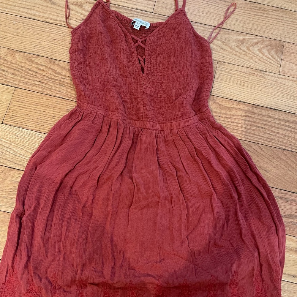 Patrons of Peace Rust Mini Dress